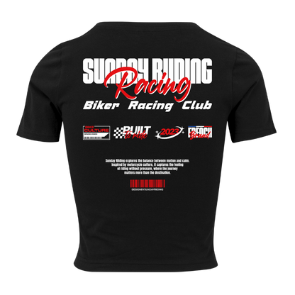 Crop Top Femme Noir SR Racing Club