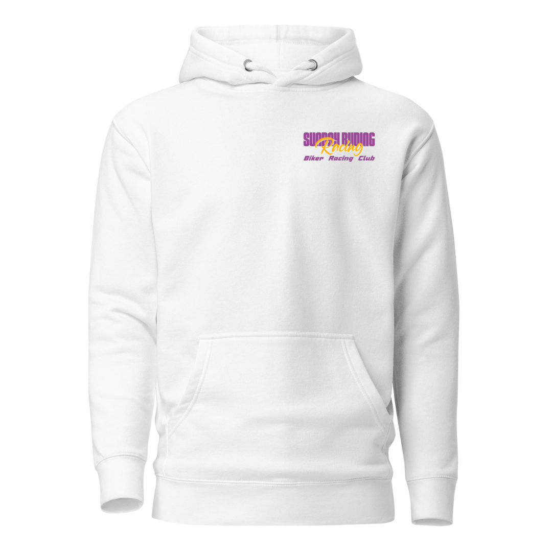 Hoodie Unisexe Blanc SR Racing Club