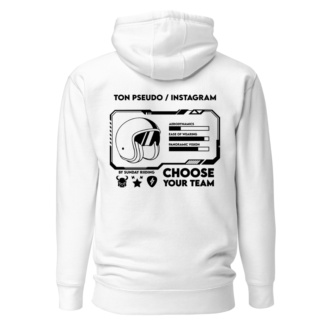 Hoodie Unisexe CYT Blanc Personnalisable