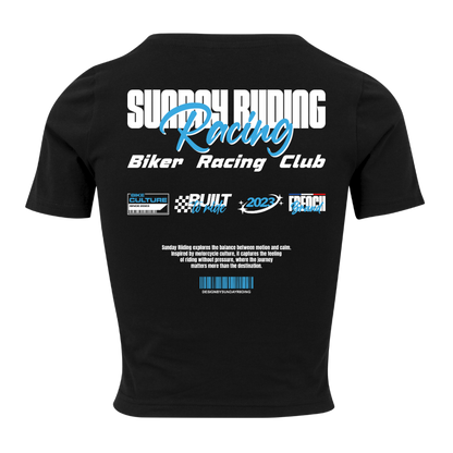 Crop Top Femme Noir SR Racing Club