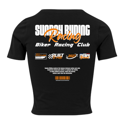 Crop Top Femme Noir SR Racing Club