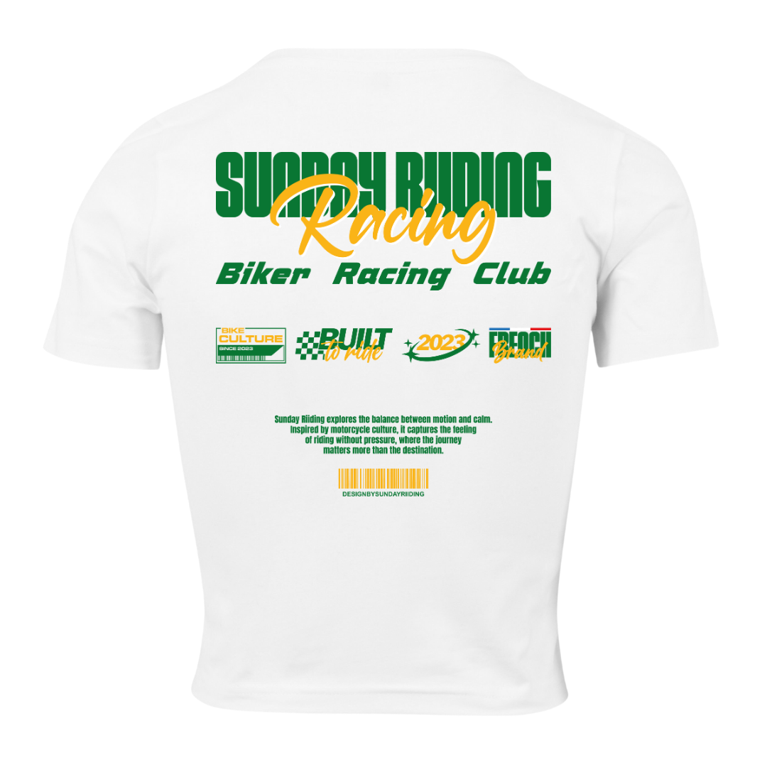 Crop Top Femme Blanc SR Racing Club