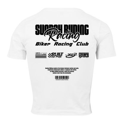 Crop Top Femme Blanc SR Racing Club
