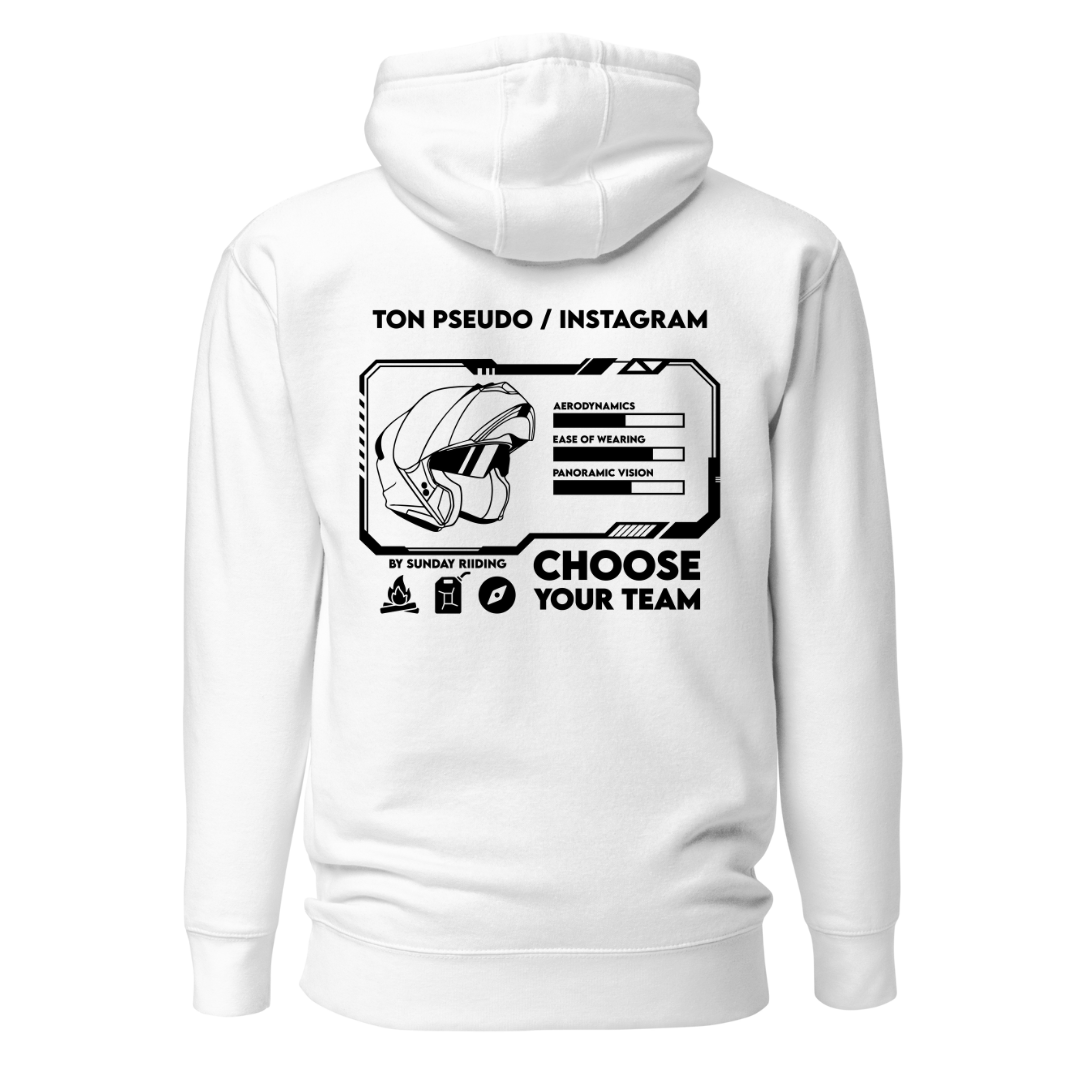 Hoodie Unisexe CYT Blanc Personnalisable