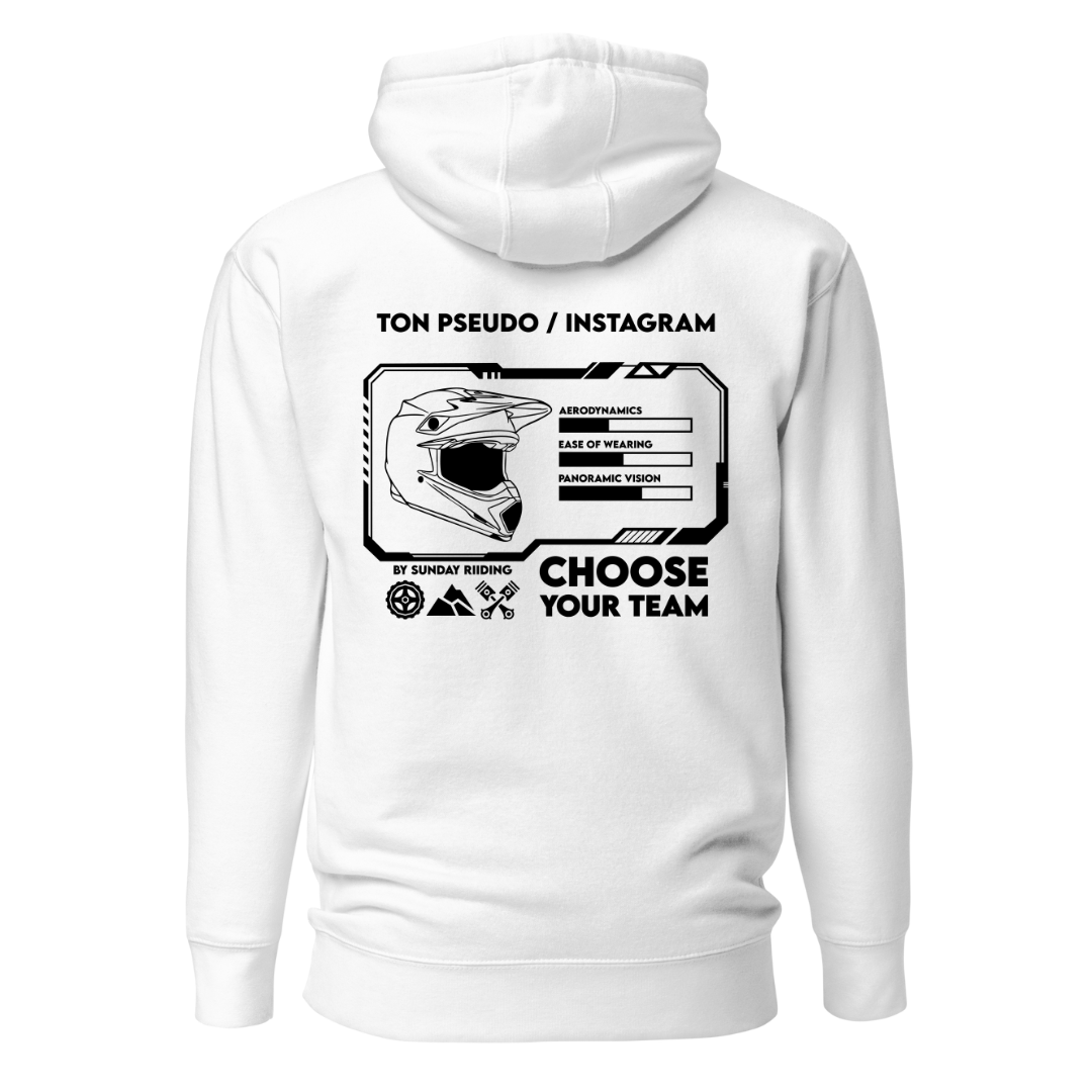 Hoodie Unisexe CYT Blanc Personnalisable