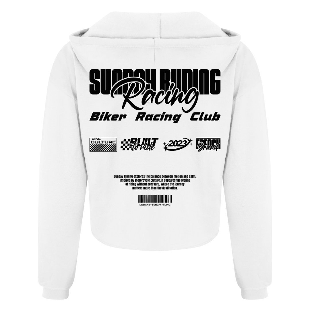 Crop Top Femme Blanc SR Racing Club