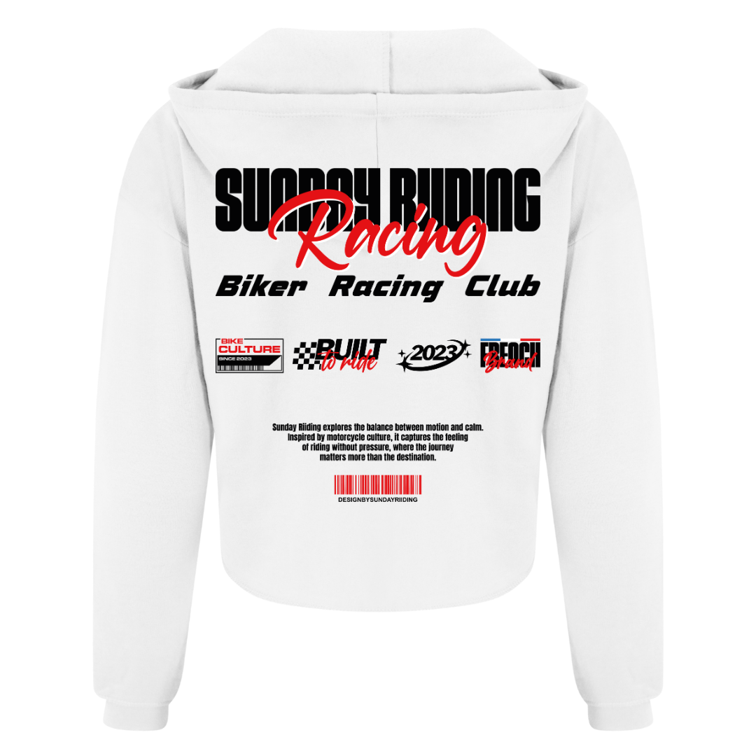 Crop Top Femme Blanc SR Racing Club