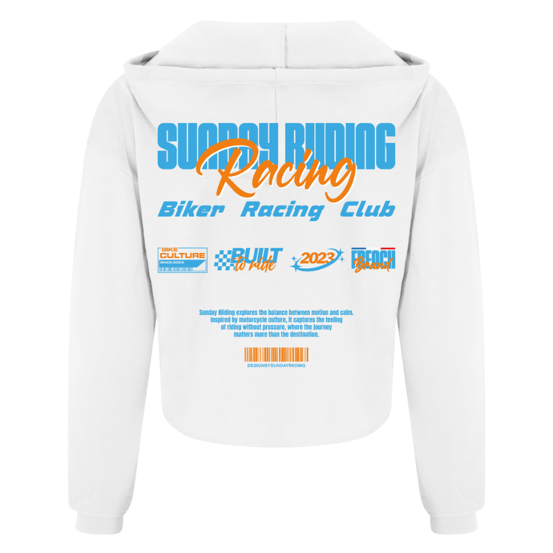 Crop Top Femme Blanc SR Racing Club