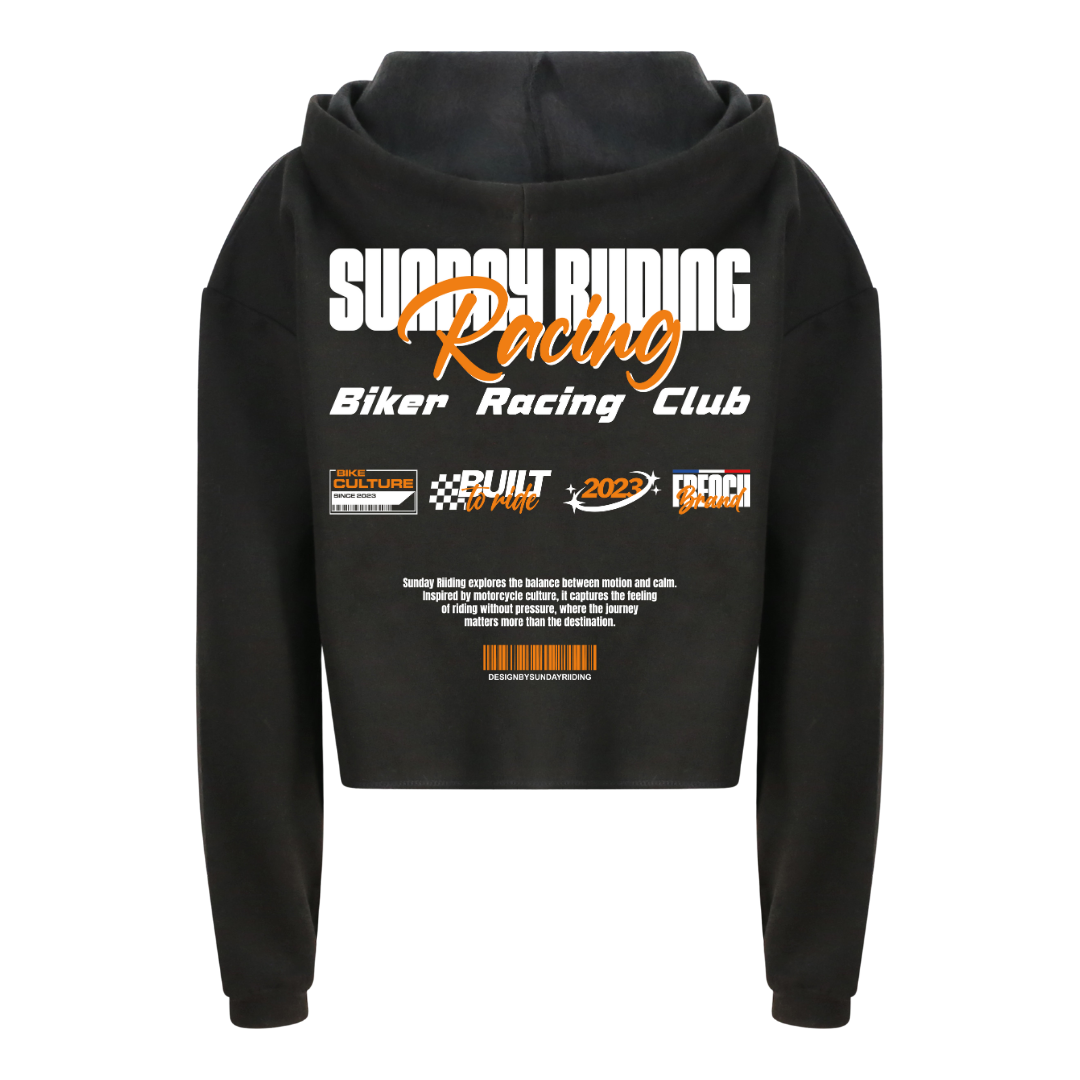 Crop Top Femme Noir SR Racing Club