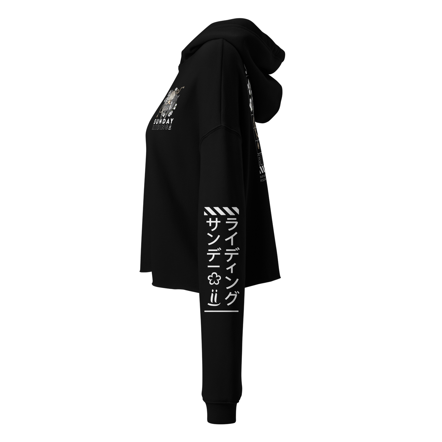 Crop Top Femme Girl / Oni Black